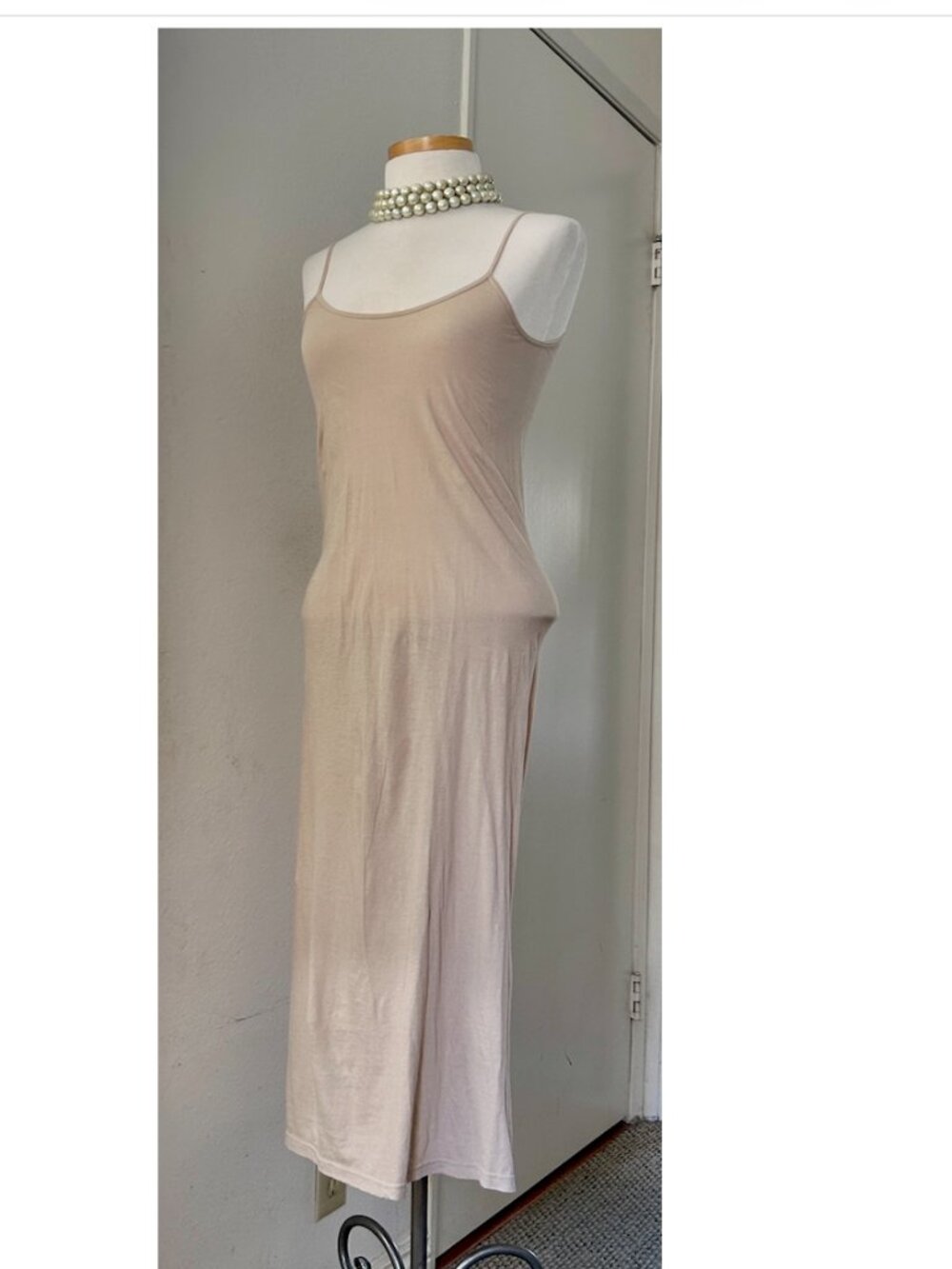 Vintage Chan Luu cotton midi slip dress Taupe size S